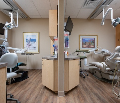 Modenr dental office treatment rooms