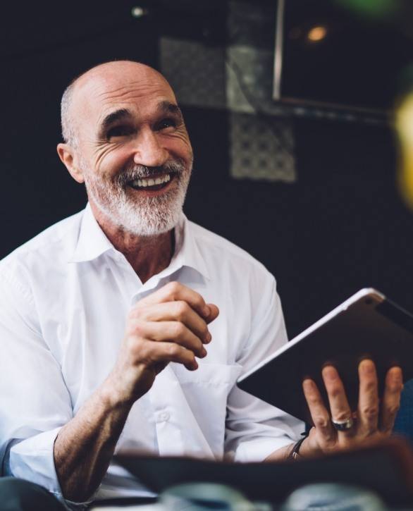 Man sharing a healthy smile