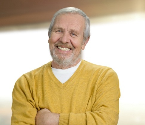 Man smiling before periodontal therapy