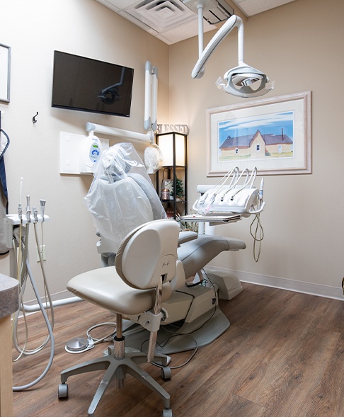 Modern dental treatment room with state of the art dental technology